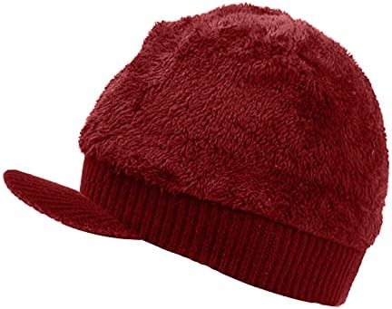 Менхонг задебелен пети капа во волнена спортска капа пуловер топла капа плетена капа Бејзбол капа за бејзбол капа од праска