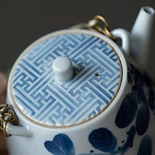 Xwozydr чиста рачно насликана Персиммон бела порцеланска чајничка керамичка чајник со церемонија на чај од филтер Кунг Фу Пуер
