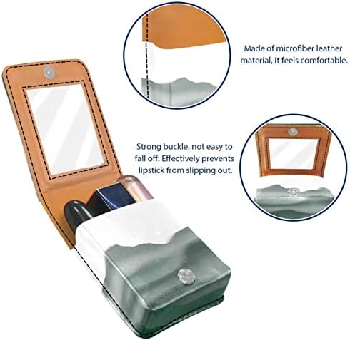 Кармин за шминка ОРИУКАН торба ЗА кармин со огледало пренослив торбичка за складирање кармин организатор за складирање на сјај за усни, Апстрактна