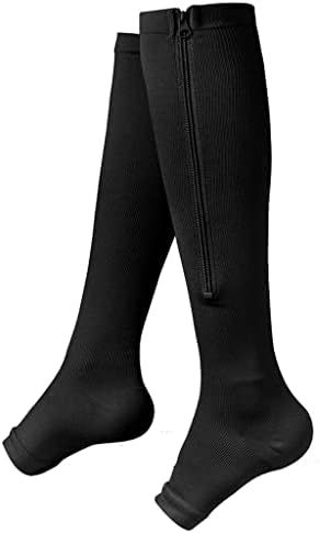 XBWEI Патент Компресија Чорапи За Жени Мажи Циркулација Теле Колено Високо Порибување Пети Чорапи За Одење Трчање Пешачење