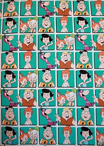 Flintstone Ткаенина Фред Flintstone Барни Вилма Бети Ткаенина Плоштади Продадени Од Дебелиот Квартал Нов BTFQ