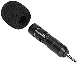 Микрофон за бази на Амазон за паметни телефони со клип - црна