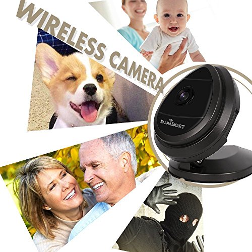WiFi Mini IP камера, Night Vision 720p HD Home Wireless Security Sucvelance Camera System 2 начини Аудио со е -пошта за движење/далечински