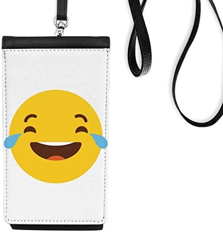 Смеа плаче симпатична онлајн разговор лице цртан филм телефонски паричник чанта што виси мобилна торбичка црн џеб