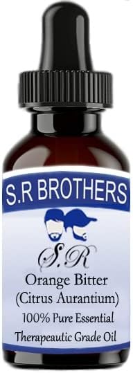 S.R браќа портокал горчливо чисто и природно есенцијално масло со капки со капнување 15 ml