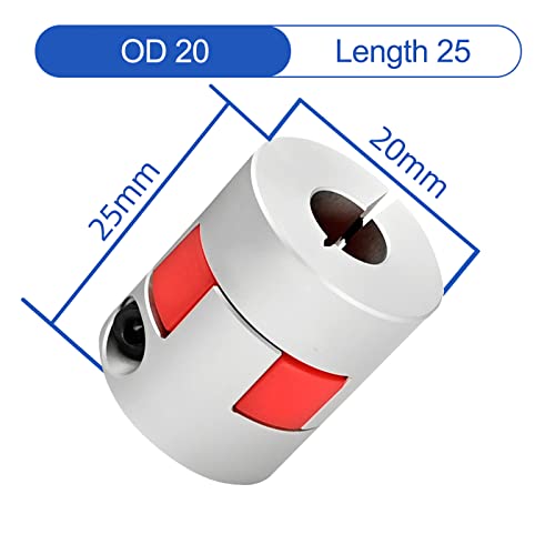 Надградба На D20*L25 Флексибилна Спојка на Вратило 8mm до 10mm Алуминиумски Приклучок За Слива Флексибилна Спојка ЗА 3d Печатач