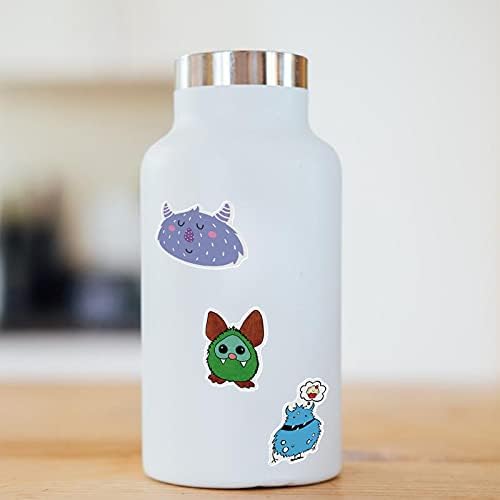 Симпатични налепници на чудовиште | 50 парчиња | За деца шише со вода, ладни водоотпорни налепници за цртани филмови за тинејџерски