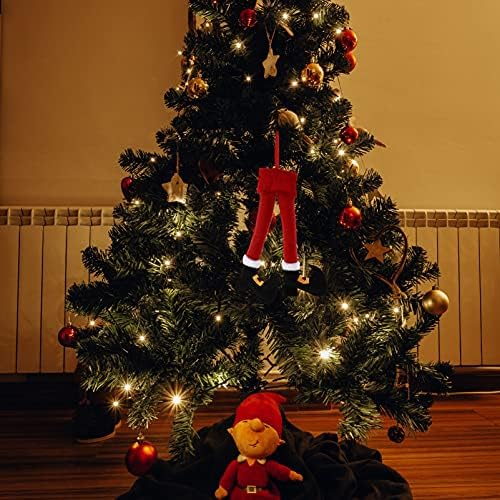 Кисангел Божиќни украси автомобили играчки Божиќ елф полнети нозе стапала заглавени xmas дрво топер, приврзок Дедо Мраз, wallидна врата,