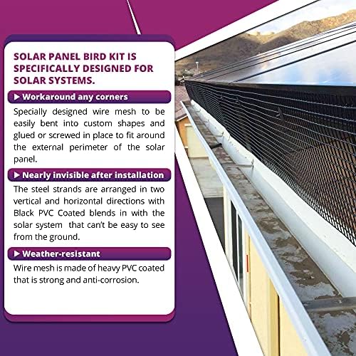 Сончевиот панел Maporch Critter Criter-PVC обложена галванизирана челична мрежа за заштита на глодари и птици, раствор за лесно инсталирање