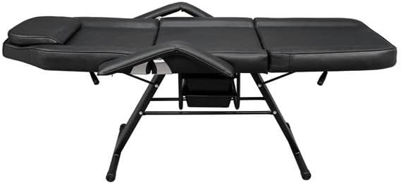 Орев со двојна намена Барбер стол прилагодлив салон за убавина спа-маса масажа со фиока 185x82x80cm црна