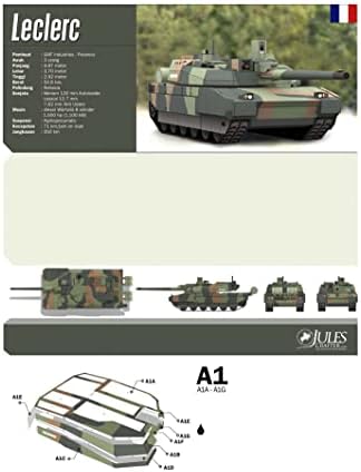 1/43 Скала Француски Леклерк Главен модел на борбени резервоари за борба воен модел на воен модел Диекаст за модел за собирање