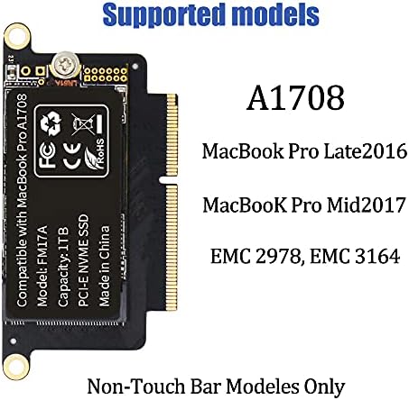 FLEANE FM17A 1TB PCIE 3. 0x4 NVME 3D NAND TLC Flash SSD За MacBook Pro Retina A1708 Вклучени Diy Алатки
