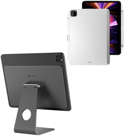 ПРЕФРЛУВАЊЕ Бела Покривка Магнетни iPad Pro 12.9 Случај Со Алуминиум Магнетни iPad Про 12.9 Стојат Магмаунт за iPad
