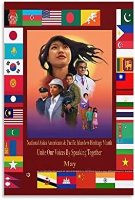 Томарт Азиско-американски и пацифички островски наследство на месецот плакато за сликање постери и отпечатоци од wallидни уметнички слики за дневна