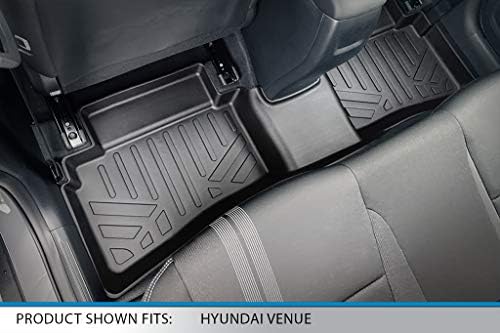 SmartLiner All Time Custom Fit Fit 2nd Row Black Floor Mat Постави компатибилен со 2020-2022 Hyundai Местото