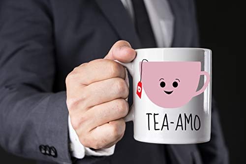 Чај од мода чај Амо - шпански те сакам 11oz прекрасен чај чај чај совршен за жени смешни роденденски идеи за неа, вереница, девојка,