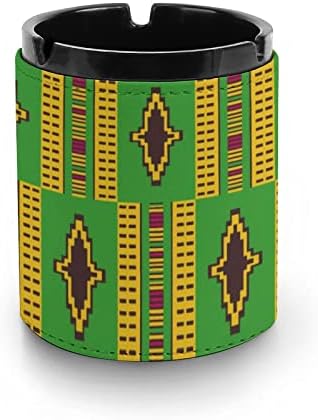 Африкански принт анкара шема кожна пепелска преносна тркалезна цигара од цигари за домашни канцеларии украсни декоративни