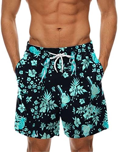 Саксигол Хавајски шорцеви за летни обични плажа пливање стебла 2023 случајни печати за сурфање табла за лабави панталони