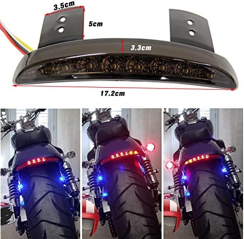 Моторцикл сецкан заден фендер раб на предводена регистарска табличка за сопирачка, светло светло СВЕТНА СВЕТНА СИГНАЛНА ЛАМП КОМПАТИТИВНО