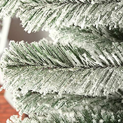 ПВЦ се собра на Сноин вештачко новогодишно дрво во метална штанд Спрус Шареа Xmas Tree Feel-Real за декор за одмор-а 6ft