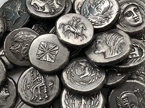 Грчки монети месинг сребрени антички занаети странски комеморативни монети Неправилен тип 107