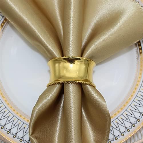 Носител на метални салфетки за салфетка прстени за салфетка за салфетка за свадбени вечери за свадби приеми за семејна декорација