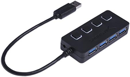 4 Порта 2.0 USB Центар на TechSafe Со Индивидуални Прекинувачи за Напојување со Led Диоди За Xbox 360/Xbox Еден Контролер/Xbox