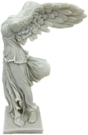 Врвна колекција 11-инчи крилести победа на статуата Самторас. Скулптурата на божицата Најк од Лувр. Премиум ладен леано мермер. Реплика за ремек-дело на музејско одд