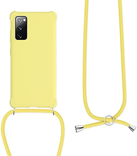 Kwmobile Случај Компатибилен Со Samsung Galaxy S20 FE-Crossbody Случај Мека Мат Tpu Телефон Носителот Со Вратот Лента-Лимон Жолта