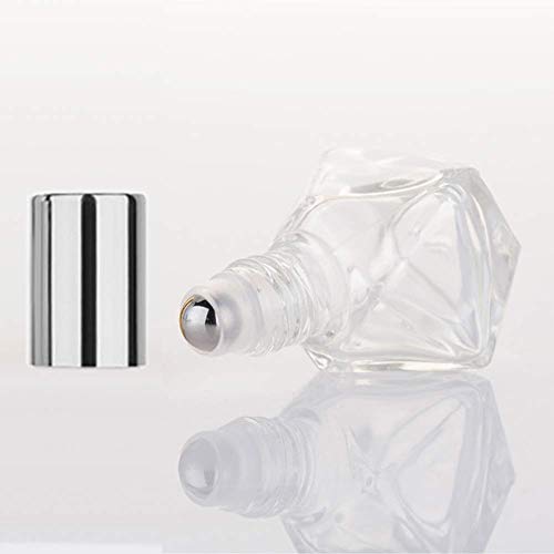 6pcs 5ml DIY патување со есенцијално масло шише Полигонално чисто стакло козметички спојки Вијали за есенцијални масла парфеми ароматерапија,