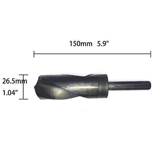 XMHF 26,5 mm челик со голема брзина 1/2 Намален облик на вежба за вежбање со црна оксид