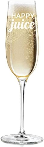 Среќен сок врежано флејта со шампањ - сет од 2 парчиња