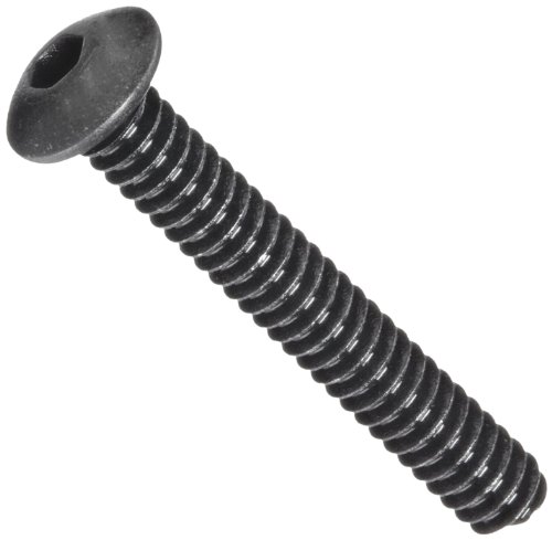 Завртки за капаче за челик со легура, црна оксид завршница, глава на копчиња, внатрешен хексадецимален погон, се среќава со ASME B18.3/ASTM