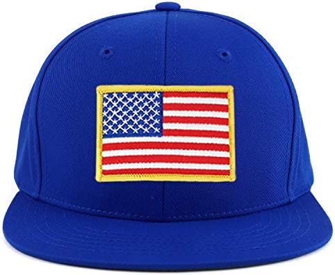 Армиски Екипаж Жолто Американско Знаме Лепенка За Млади Големина На Рамна Сметка Бејзбол Капа