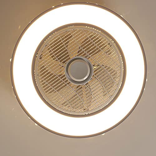 MXYSP ПРЕДВОДЕНА Макарон Тавански Вентилатор Со Светла Круг Акрилик 3 Бои 3 Брзина LED Молчи Вентилатор Спална Соба Таванот Вентилатори Со Светла И Далечински Управува