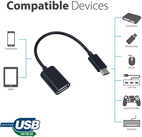 OTG USB-C 3.0 адаптер компатибилен со вашиот Xiaomi Redmi 10 Power за брзи, верификувани, повеќекратни функции како што се тастатура, палецот,