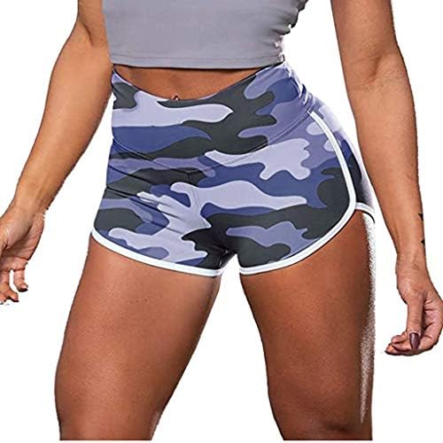 MGBD жени плен јога шорцеви контрола на стомакот Контрола на фитнес текстурирани хеланки Панталони тренингот обични летни хулахопки