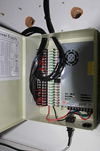 Installercctv 9 излези 12 AMP 12V DC CCTV Дистрибуирана кутија за напојување за безбедносна камера, наведени во UL
