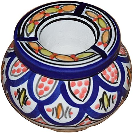 Керамички пепелник рачно изработени марокански чад без чад, керамички живописни бои мали