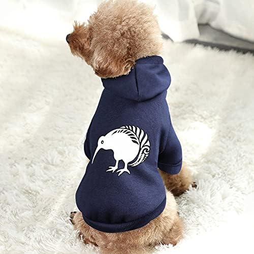 Нов Зеланд Киви папрат модни миленичиња дуксери меки топло кучиња облека издржлива џемпер за миленичиња со капа