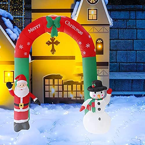Надувување Лак Дедо Снешко Божиќ На Отворено Орнаменти Домашна Продавница Декор Камин Венец 5