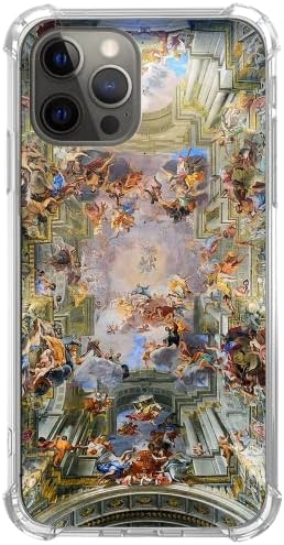 Gialcenik Renaissance Телефонски случај естетски уметнички корица компатибилен со iPhone 12/ iPhone 12 Pro, гроздобер иконски случај за уметност