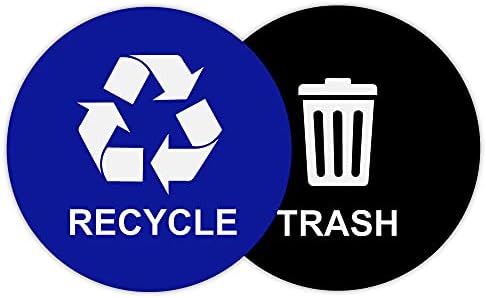 Рециклирај Налепница Корпа За Отпадоци Етикета Тркалезна Налепница Организирајте Отпад Од Ѓубре од Рециклирање-Ламиниран Водоотпорен Самолеплив