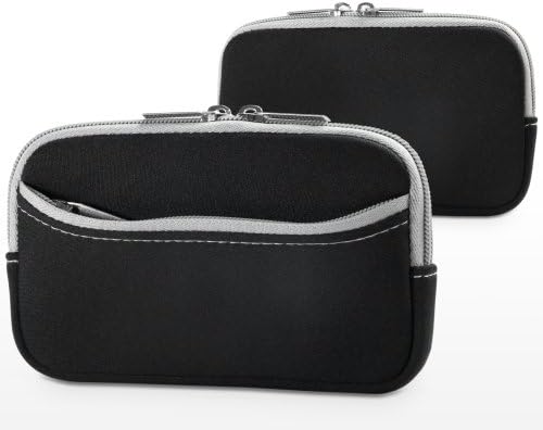 Boxwave Case Компатибилен со LG K30 - мекото количество со џеб, мека торбичка неопрена покриена ракав Зипер џеб за LG K30 - млаз црна