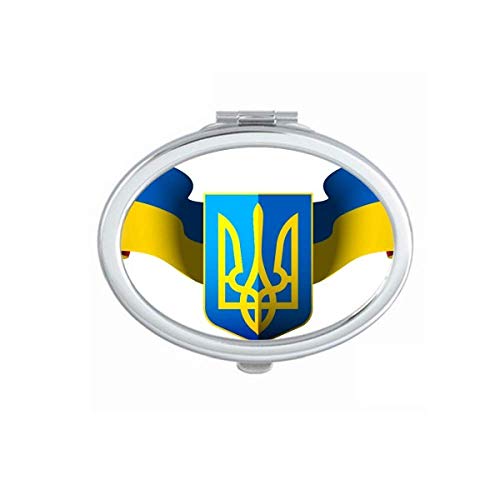 Украина Национален амблем земја огледало Преносен преклопен шминка со двојни странични очила