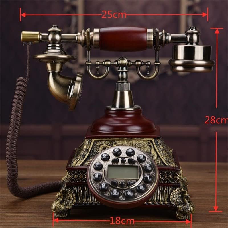 Gayouny телефонски ротационо бирање ретро фиксни телефонски механички звучник за прстен и функција за повторно бирање за дома