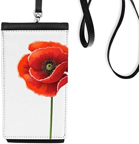 Црвен цвет уметност сликарство Пченка едноставност Телефонска чанта чанта што виси мобилна торбичка црн џеб