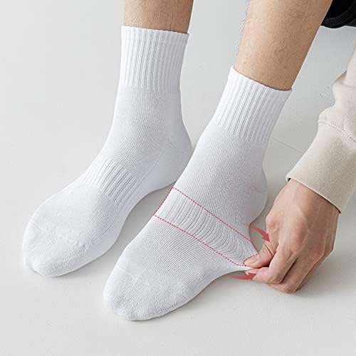Sammuch машки чорапи за глуждот атлетски цврсти чорапи чорапи чорапи четвртина шетање трчајќи едноставен чорап за мажи 6 пар пар