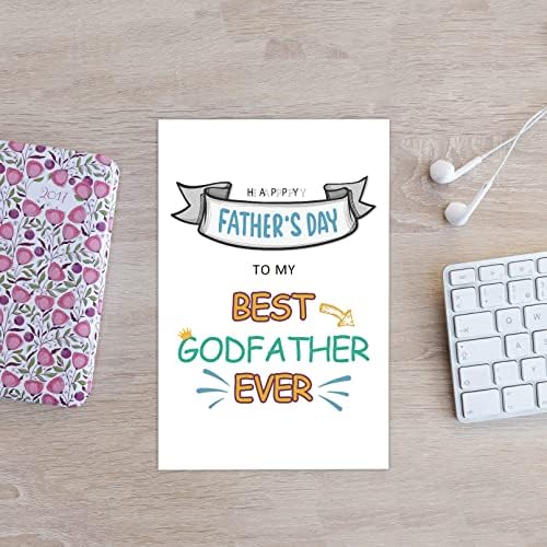 Денот на таткото за кум, среќна картичка за татковци за Бог Татко, најдобриот кум досега