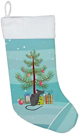 Богатства на Каролина CK4464CS Сатен глушец Среќен Божиќ Божиќно порибување, камин виси чорапи Божиќна сезона забава Декорации за семејни